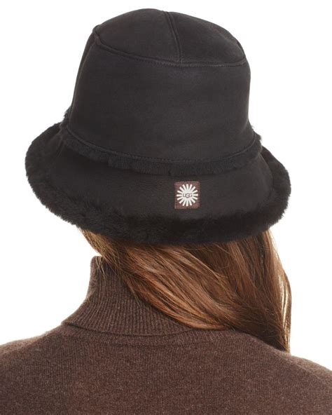 Black Shearling Hat 